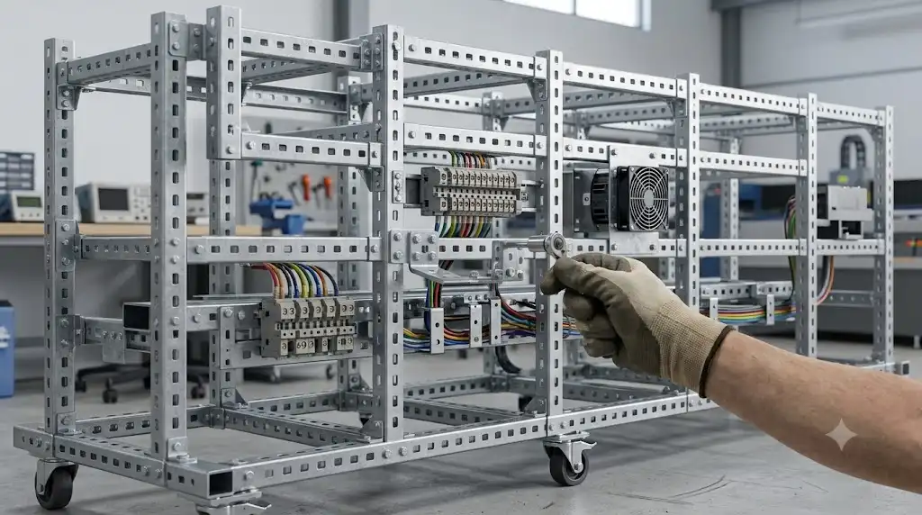 اجرای سینی کابل با پروفیل ۴۱×۴۱