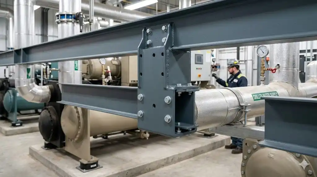 ساپورت سنگین چیلر با استفاده از سوپر فیکس تخت ۳ میلی متری گالوانیزه