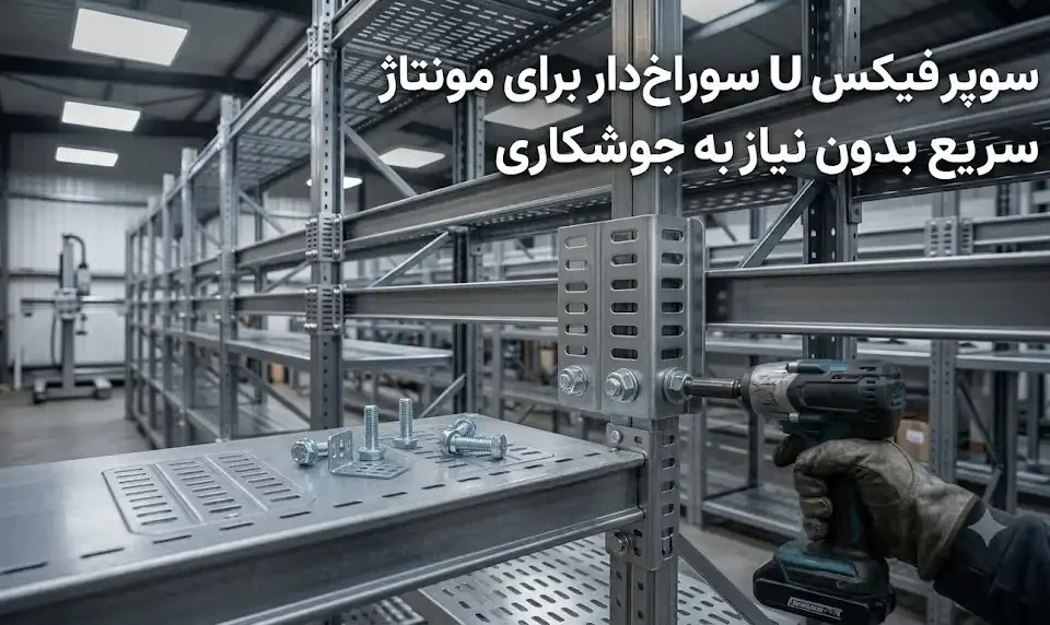 سوپر فیکس U سوراخ‌دار برای مونتاژ سریع بدون نیاز به جوشکاری