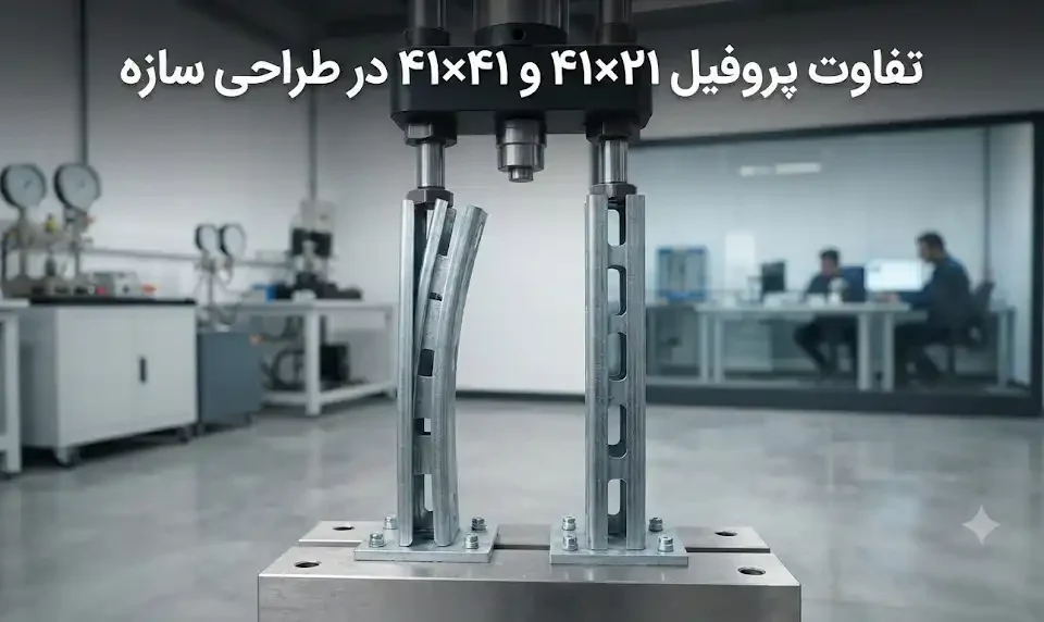 تفاوت پروفیل ۴۱×۲۱ و ۴۱×۴۱ در طراحی سازه