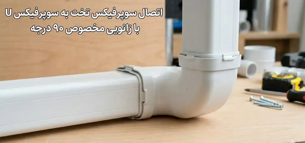 اتصال سوپر فیکس تخت به سوپر فیکس U با زانویی مخصوص ۹۰ درجه