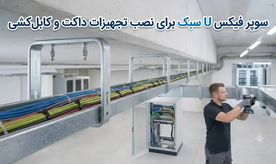 سوپر فیکس U سبک برای نصب تجهیزات داکت و کابل‌کشی