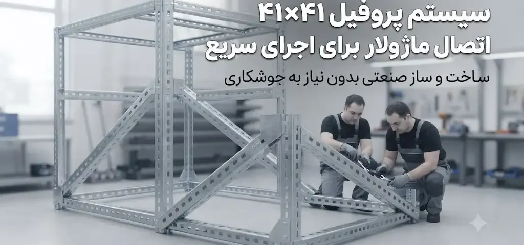 پروفیل ۴۱×۴۱ با اتصال ماژولار برای اجرای سریع | سیستم ساپورت مدولار