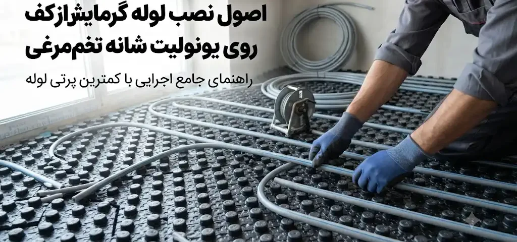 روش نصب لوله روی یونولیت شانه تخممرغی؛ آموزش کامل اجرای اصولی گرمایش از کف