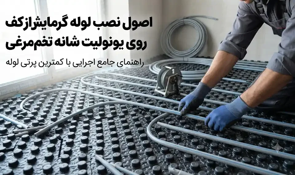 روش نصب لوله روی یونولیت شانه تخم‌مرغی؛ آموزش کامل اجرای اصولی گرمایش از کف