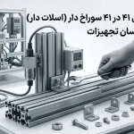 . خرید پروفیل ۴۱ در ۴۱ سوراخ دار (اسلات دار) برای نصب آسان تجهیزات